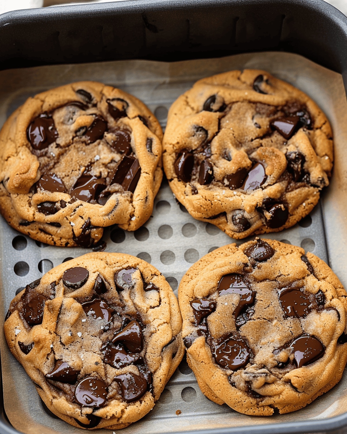 Crispy Air Fryer Chocolate Chip Cookies Recipe