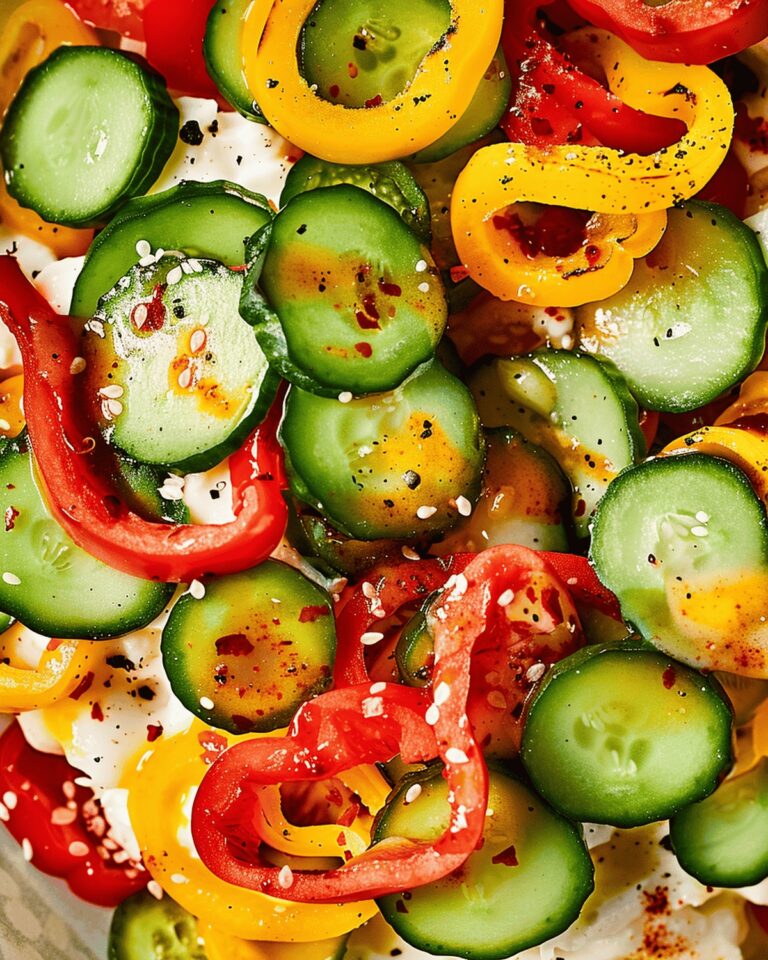 Crisp Cucumber & Bell Pepper Salad Recipe