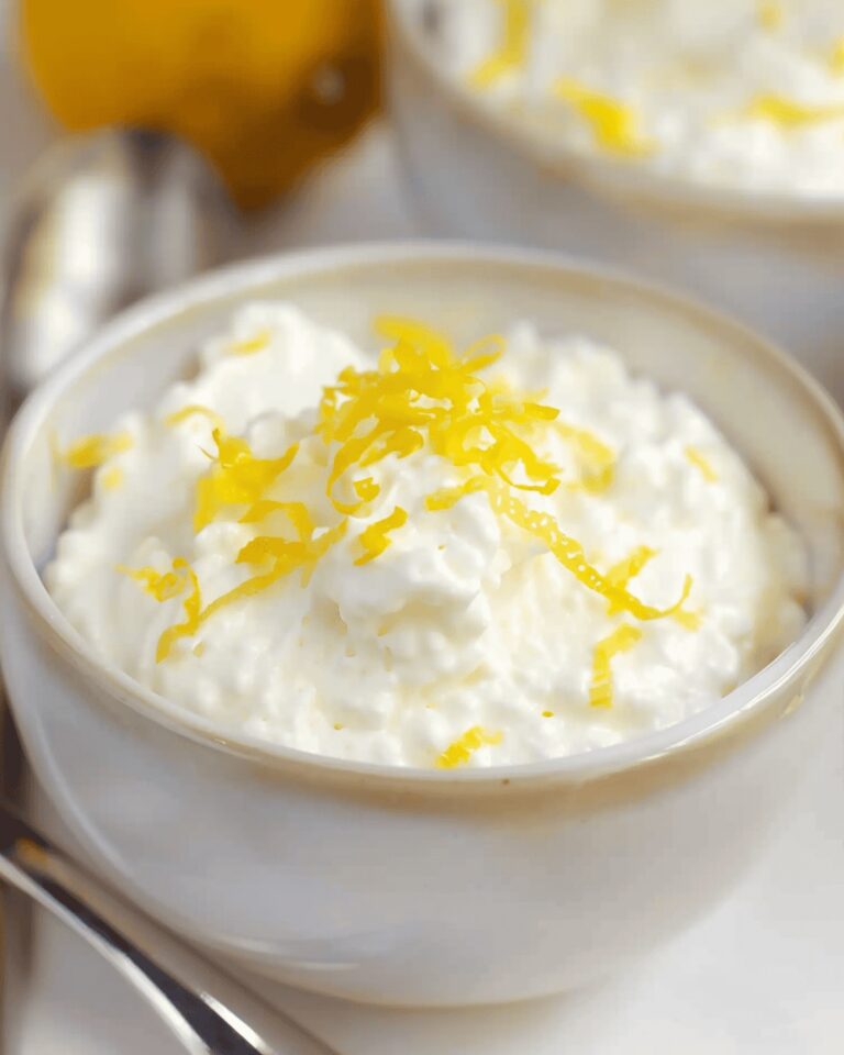 Silky Lemon Cottage Cheese Pudding Recipe