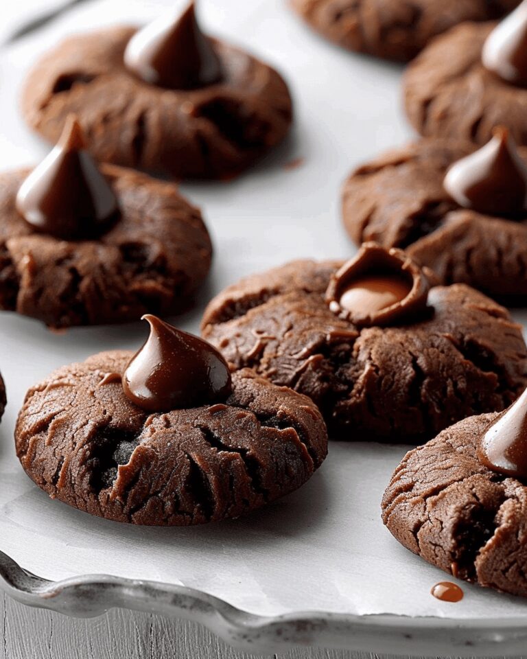 Chocolate Caramel Kiss Cookies Recipe