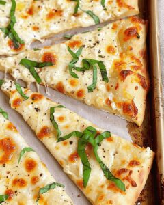 Rustic White Pizza with Garlic Pizza Sauce Recipe