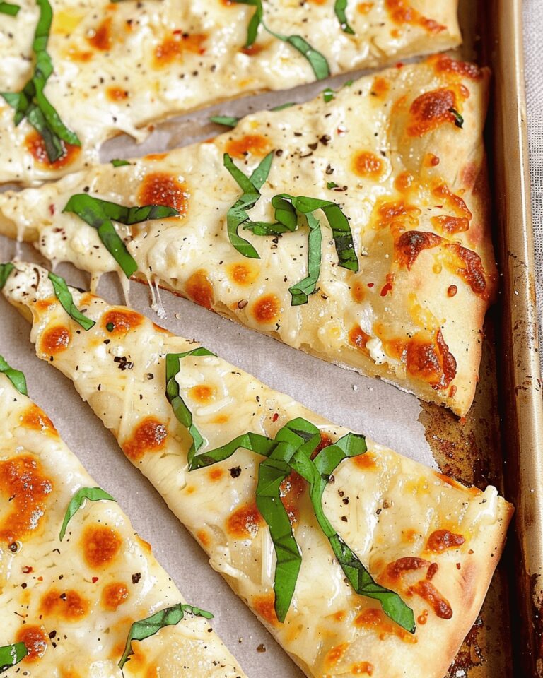 Rustic White Pizza with Garlic Pizza Sauce Recipe