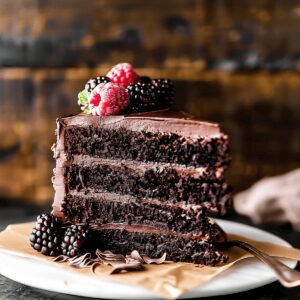 Silky Dark Chocolate Mousse Cake Recipe