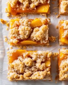 Irresistible Gluten Free Peach Crumble Bars Recipe