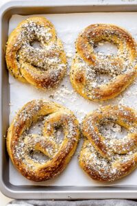 Gourmet Garlic Parmesan Soft Pretzels Recipe