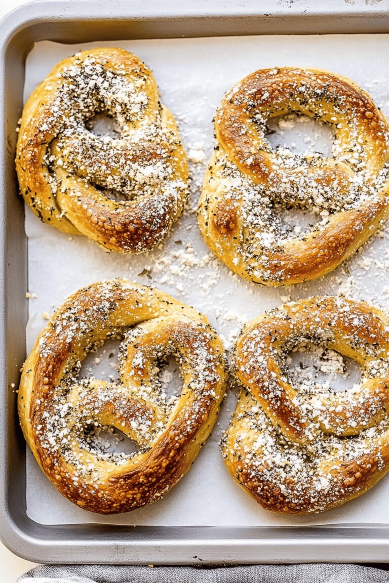 Gourmet Garlic Parmesan Soft Pretzels Recipe
