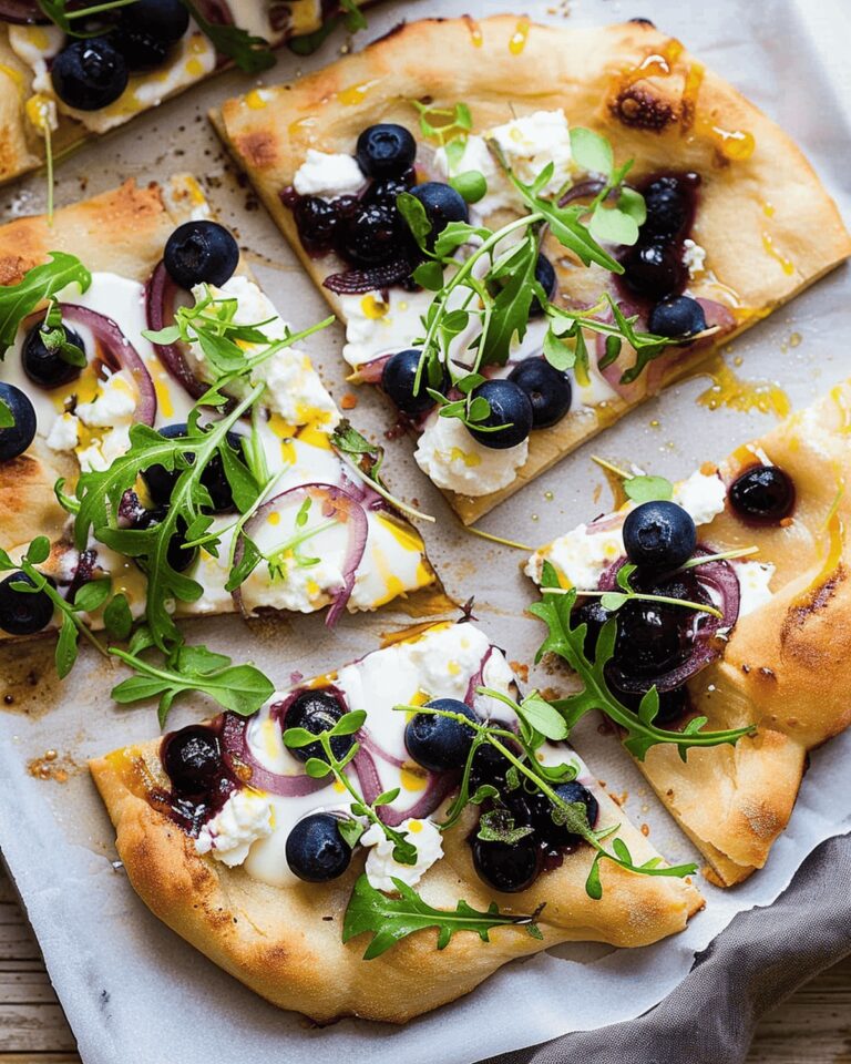 Gourmet Blueberry Feta Naan Pizza Recipe
