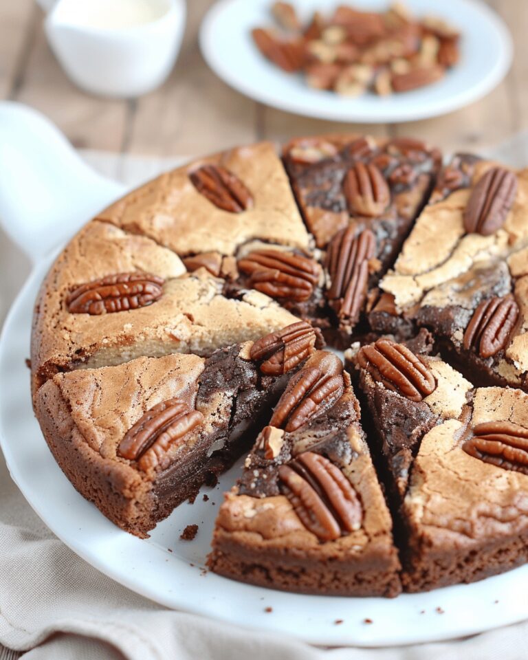 Marbled Chocolate Pecan Cookie Pie Recipe
