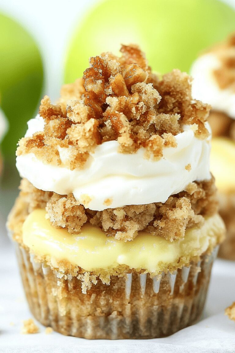 Velvety Apple Crisp Mini Cheesecakes Recipe