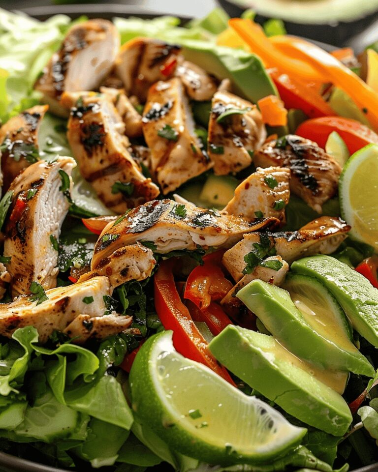 Grilled Chili Lime Chicken Fajita Salad Recipe