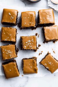 Gooey Pretzel Bottom Caramel Brownies Recipe