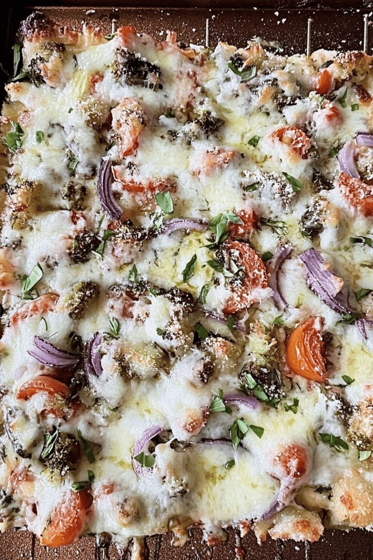 Skinny Roasted Veggie Pizza Recipe