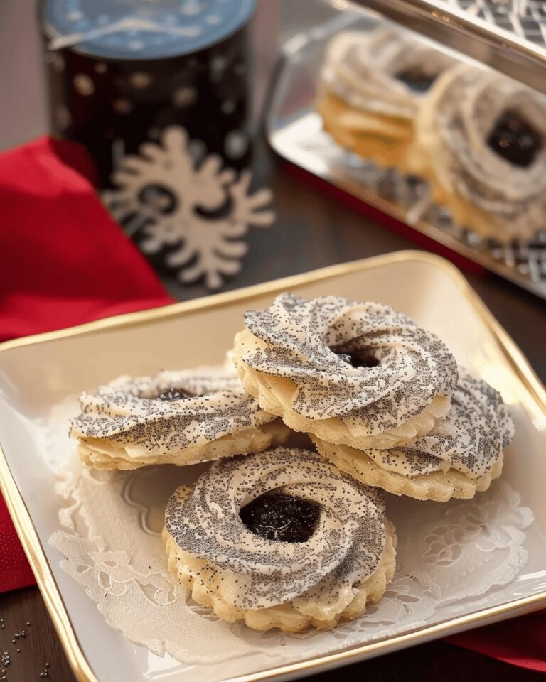 German Poppy Seed Marzipan Cookies with Jam Filling Recipe