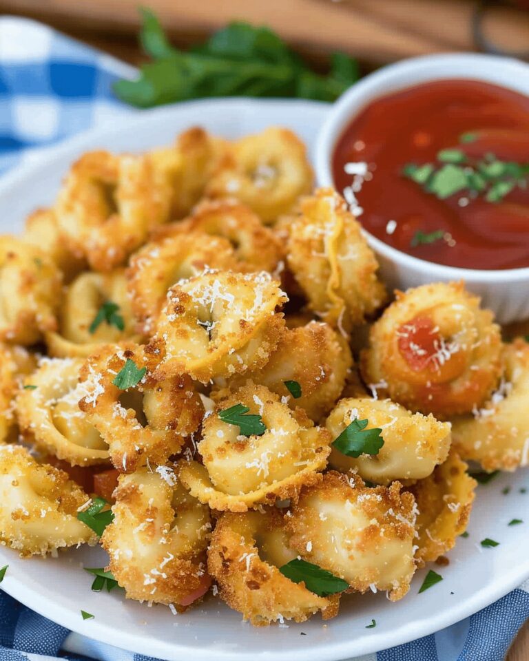Crispy Parmesan Crusted Tortellini Bites Recipe
