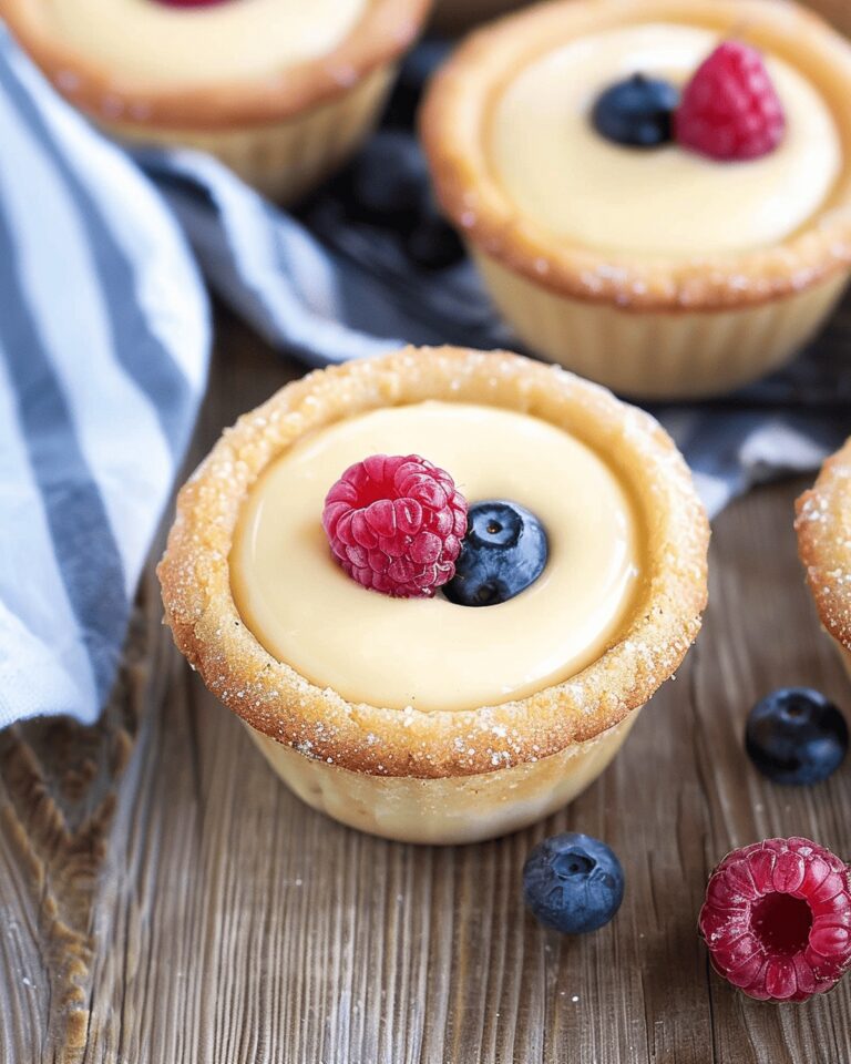 Silky Vanilla Custard Cookie Cups Recipe