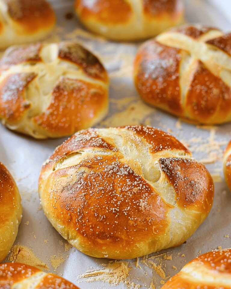 Homemade Pretzel Hamburger Buns Recipe