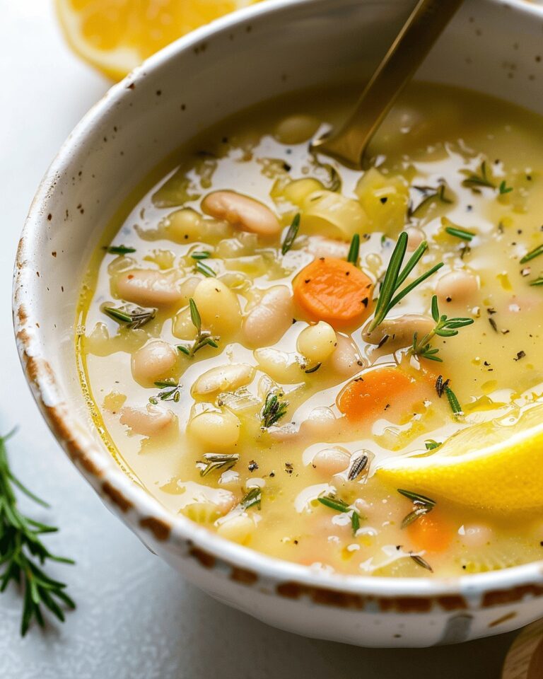 Easy Lemon Rosemary White Bean Soup Recipe