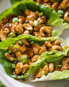 Cashew Chicken Lettuce Wraps Recipe