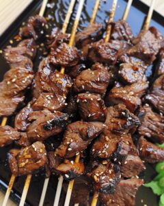 Mouthwatering Teriyaki Sesame Beef Skewers Recipe
