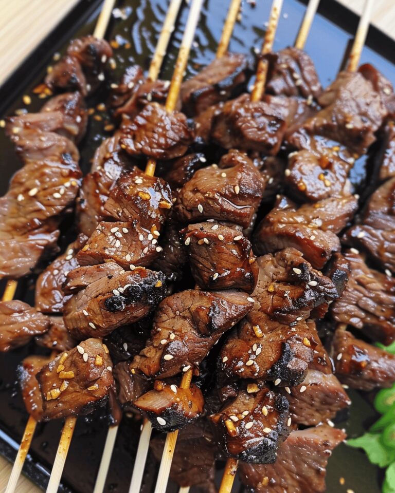 Mouthwatering Teriyaki Sesame Beef Skewers Recipe