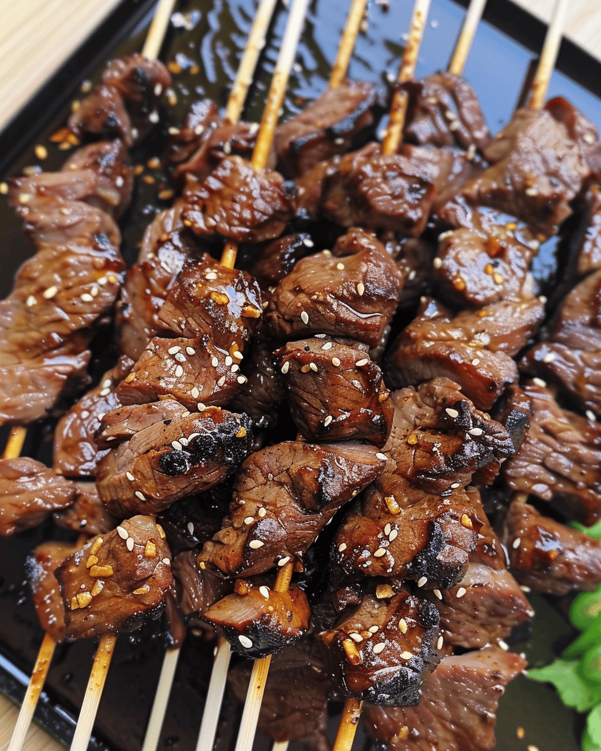 Mouthwatering Teriyaki Sesame Beef Skewers Recipe