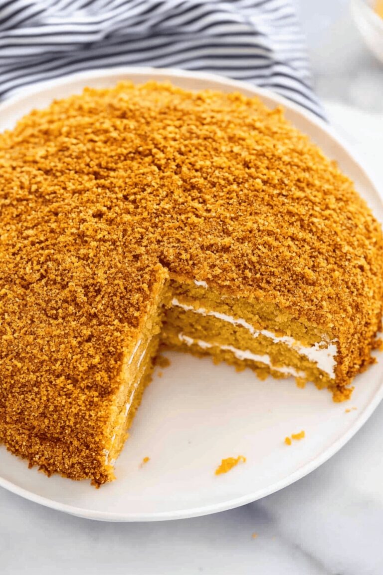 Rustic Russian Honey Cake Recipe