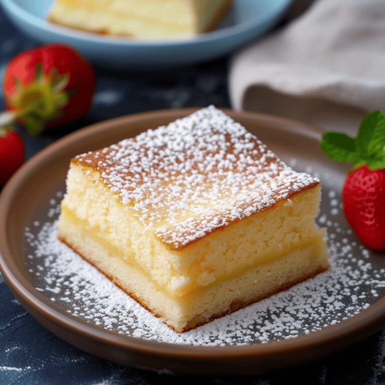 Vanilla Magic Custard Cake Recipe