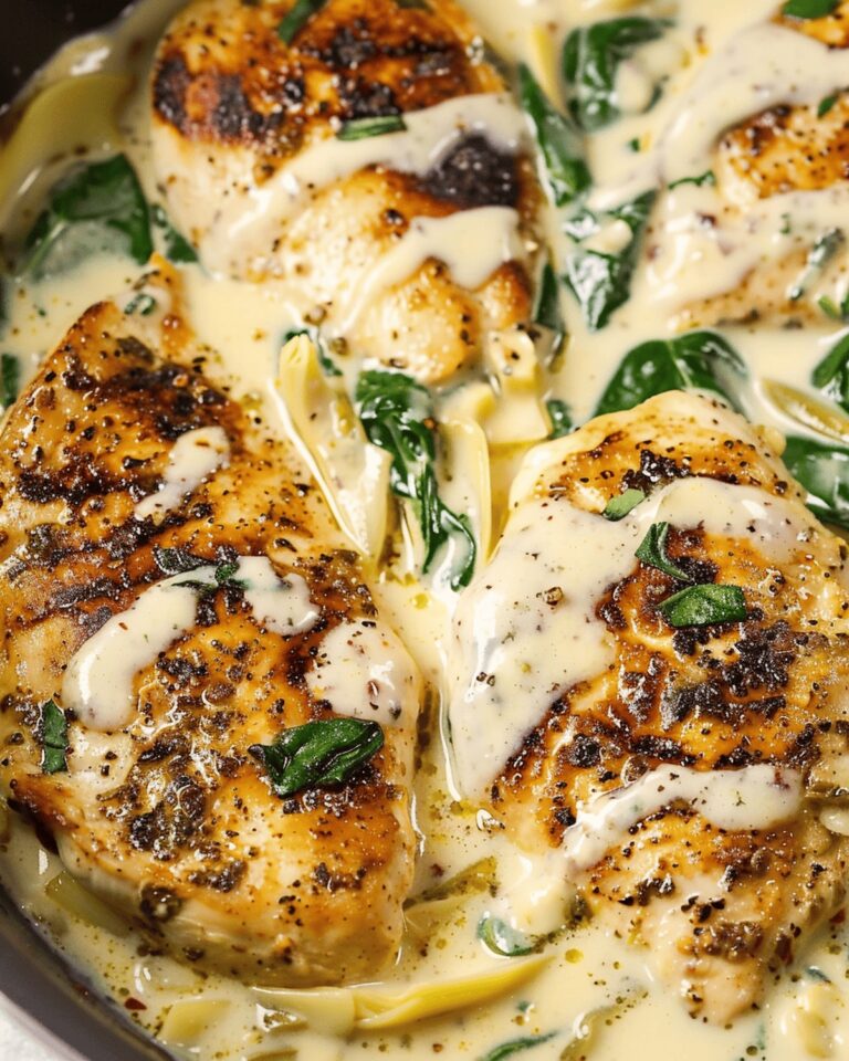 Hearty Spinach Artichoke Chicken Skillet Recipe