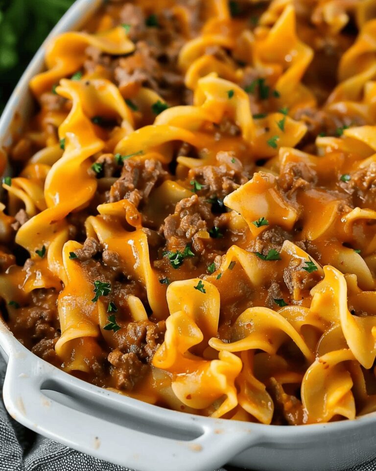 Cheesy Beef Noodle Casserole Recipe