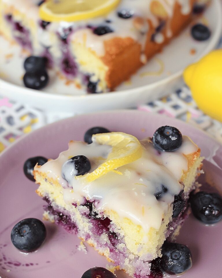 Tangy Lemon Blueberry Sheet Cake Recipe
