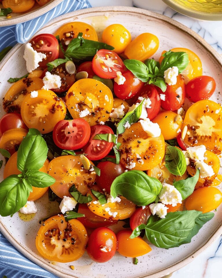 Caramelized Apricot And Cherry Tomato Salad With Brocciu Recipe