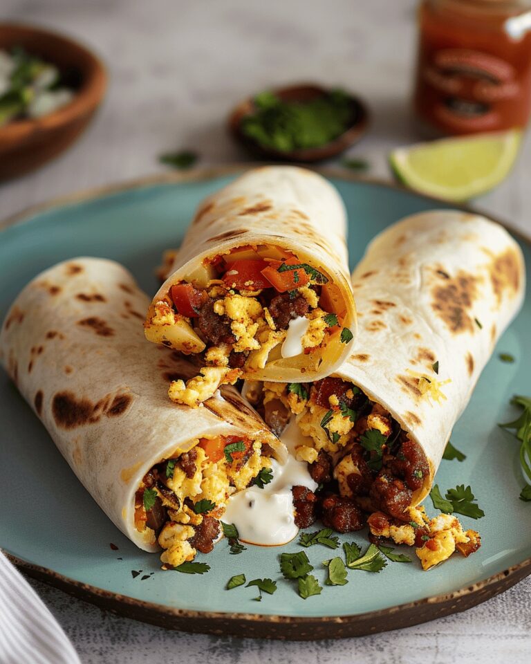 Sizzling Chorizo Breakfast Burritos Recipe