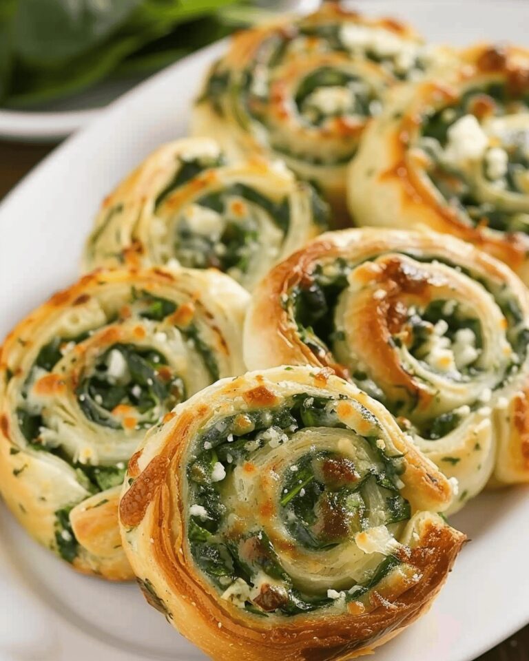 Crispy Spinach Feta Pinwheels Recipe