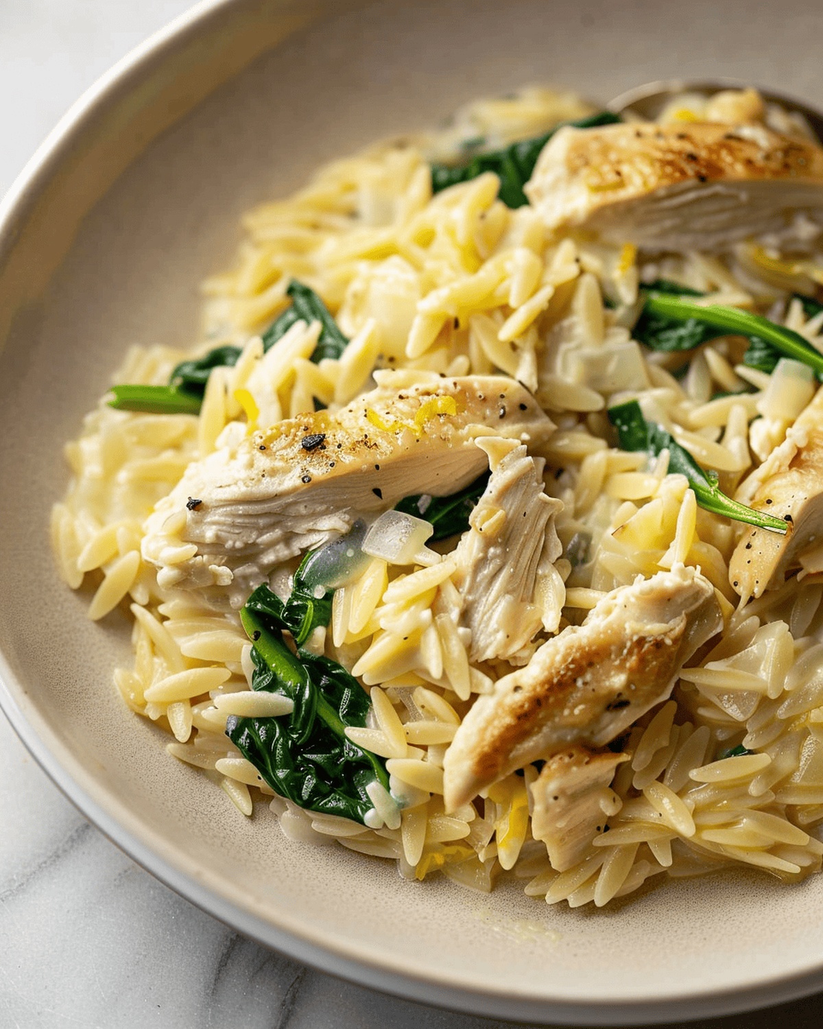 Tender Lemon Chicken Orzo Recipe