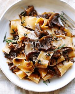 Pappardelle Pasta with Portobello Mushroom Ragu Recipe