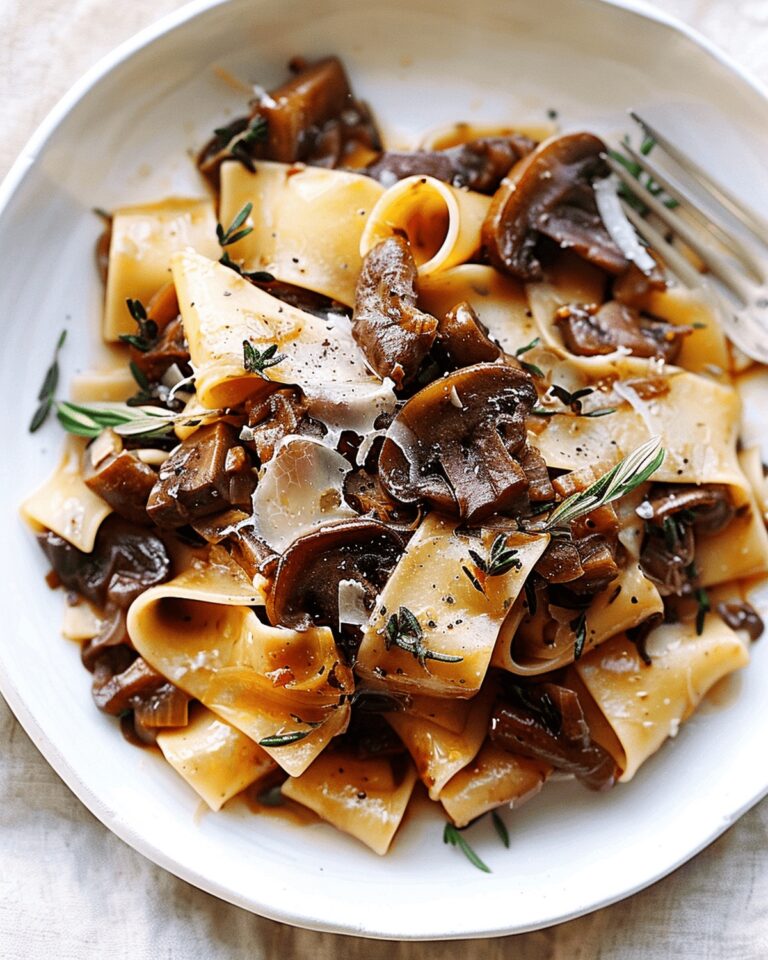 Pappardelle Pasta with Portobello Mushroom Ragu Recipe