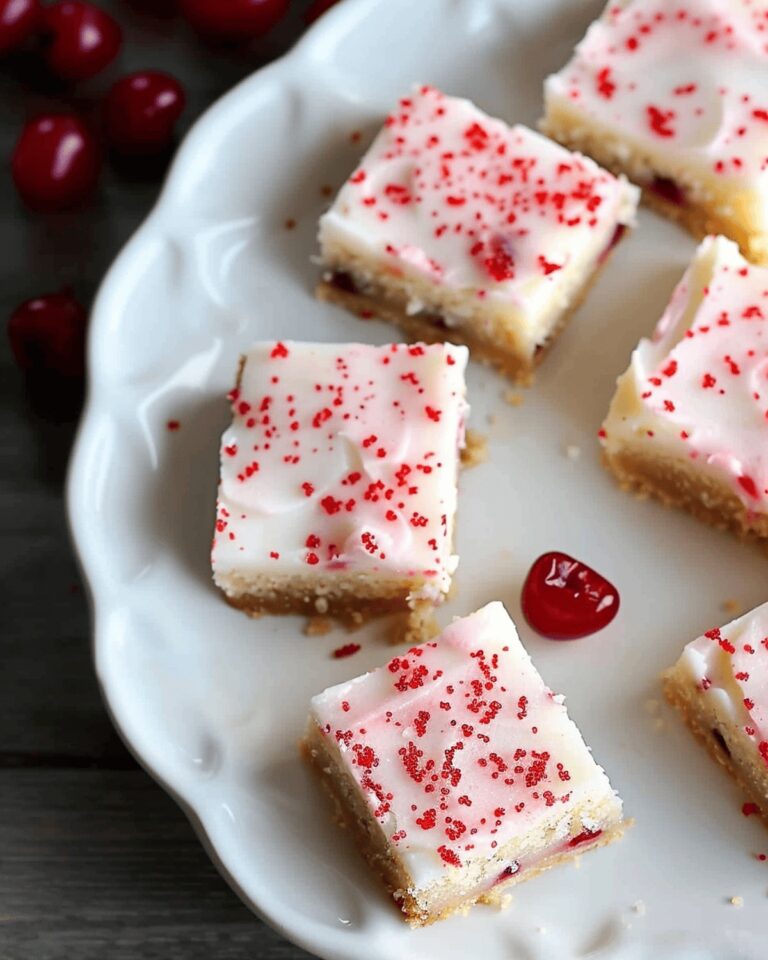 Sweet Maraschino Cherry Sugar Cookie Bars Recipe