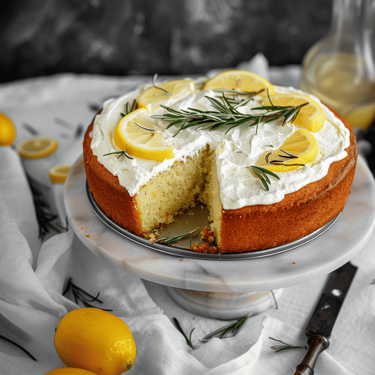 Lemon Rosemary Olive Oil Cake Recipe