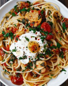 Chicken Spaghetti With Burrata Recipe