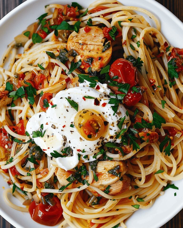 Chicken Spaghetti With Burrata Recipe