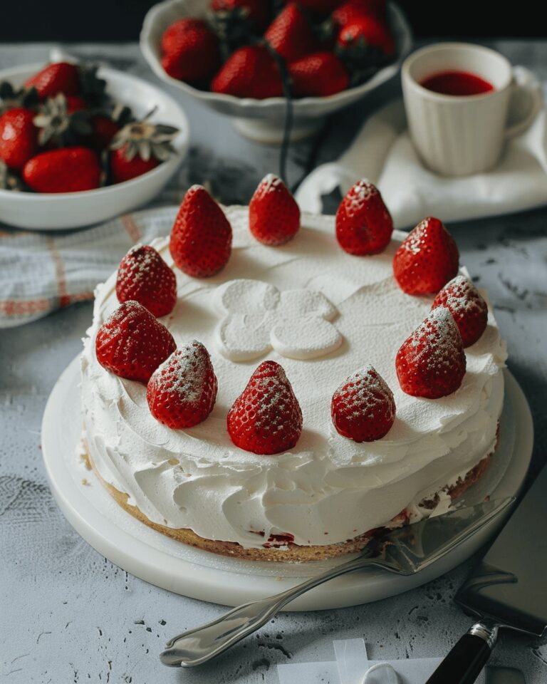 Fluffy Japanese Strawberry Cake Recipe
