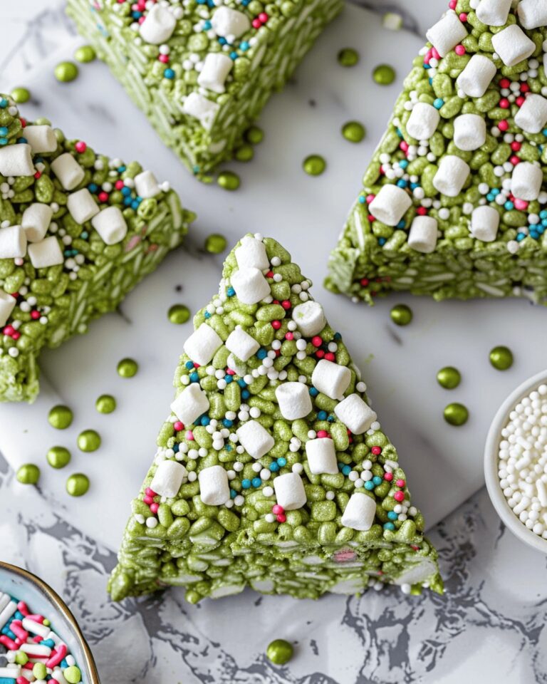 Matcha Rice Crispy Treat Trees Recipe