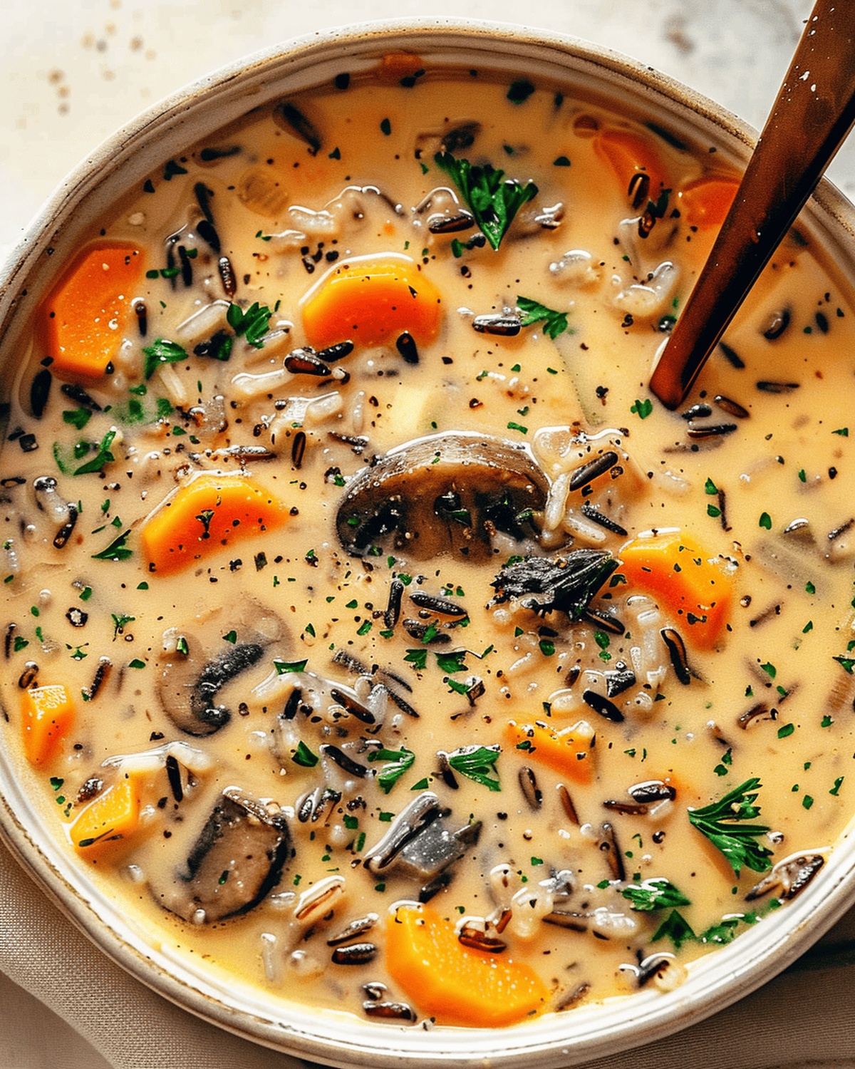 Cozy Autumn Wild Rice Soup Recipe
