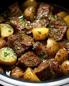 Succulent Garlic Butter Beef Bites & Potatoes Recipe