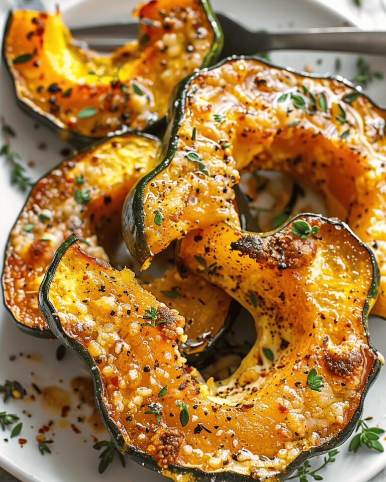 Rustic Parmesan Herb Roasted Acorn Squash Recipe
