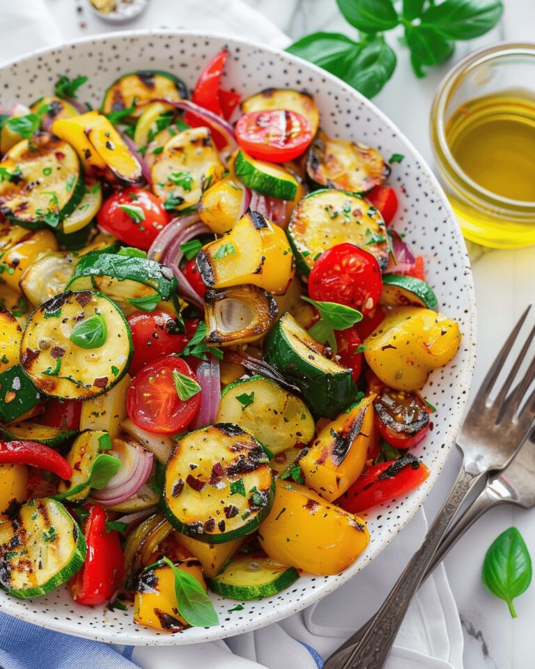 Garlicky Grilled Veggie Salad Recipe
