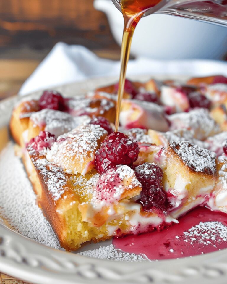 Luscious Raspberry Cheesecake French Toast Casserole Recipe