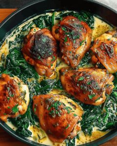 Smoked Paprika Chicken With Creamed Spinach Recipe