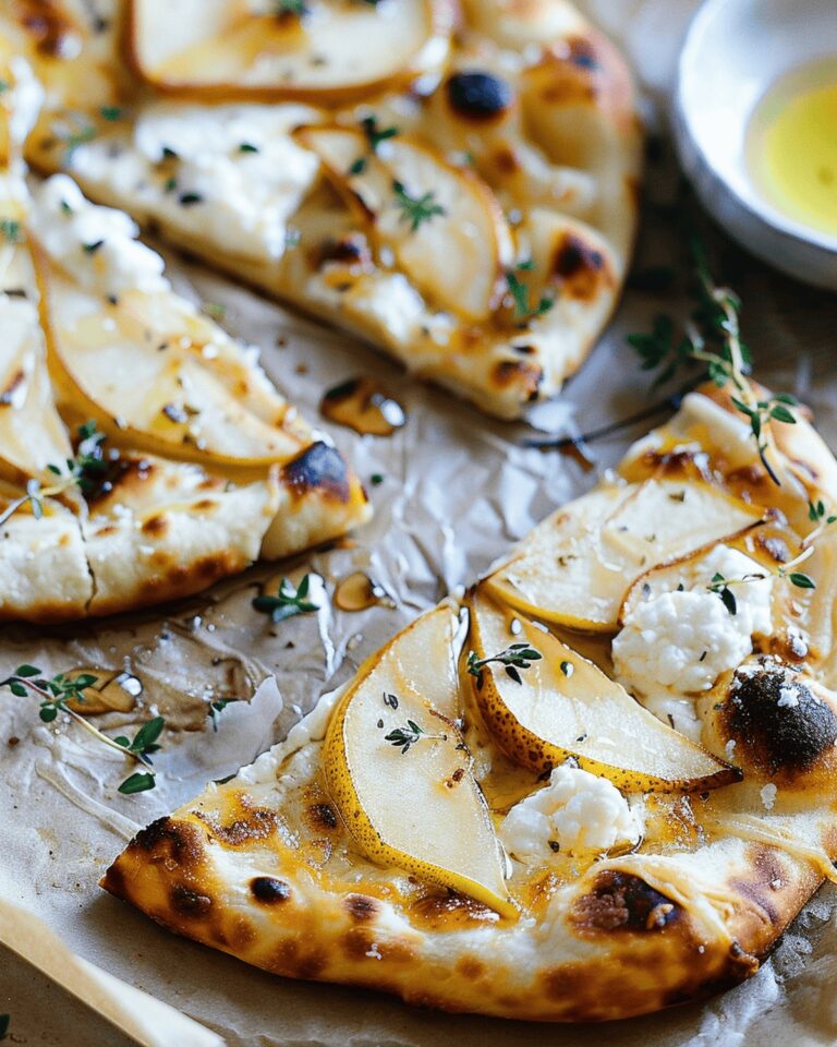 Rustic Pear Naan Pizza Recipe