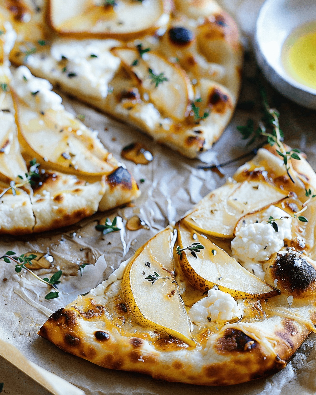 Rustic Pear Naan Pizza Recipe